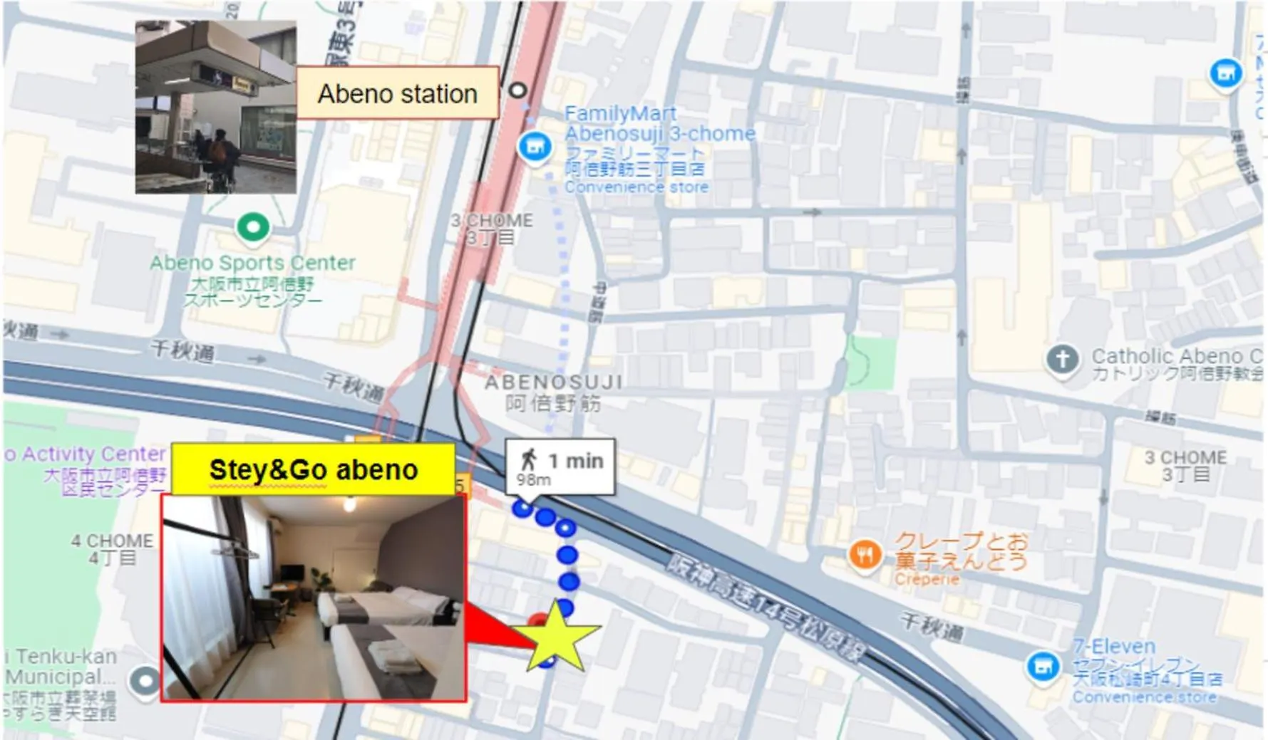 Apartmán Stay&Go阿倍野1号室 Ósaka